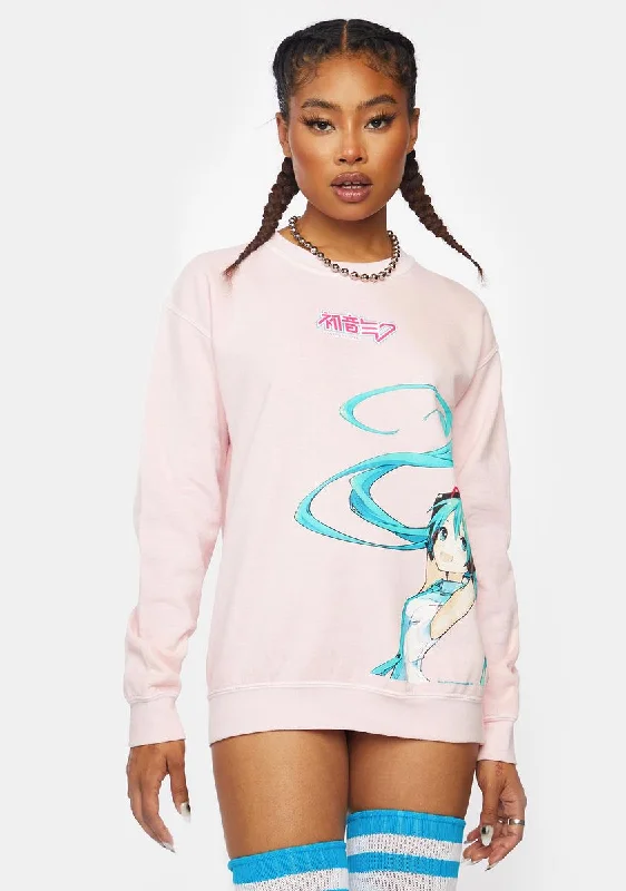 X Hatsune Miku Lilac Graphic Pullover