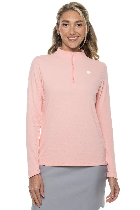 Women's Albatrose Golf Pullover | Peachy Pink Diamond Jacquard