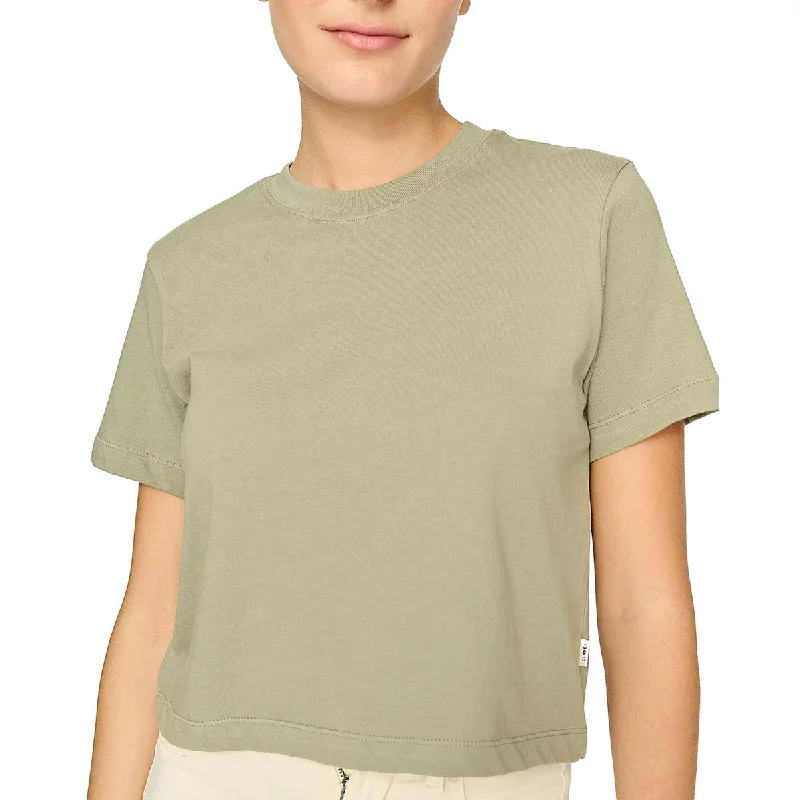 Womens Crewneck Short Sleeve Pullover Top