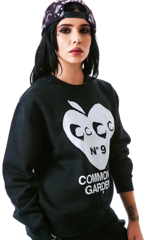 UC Apple Heart Crew Pullover Sweatshirt