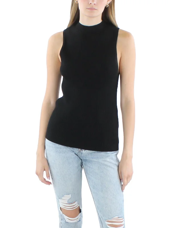 Womens Ribbed Knit Pullover Top