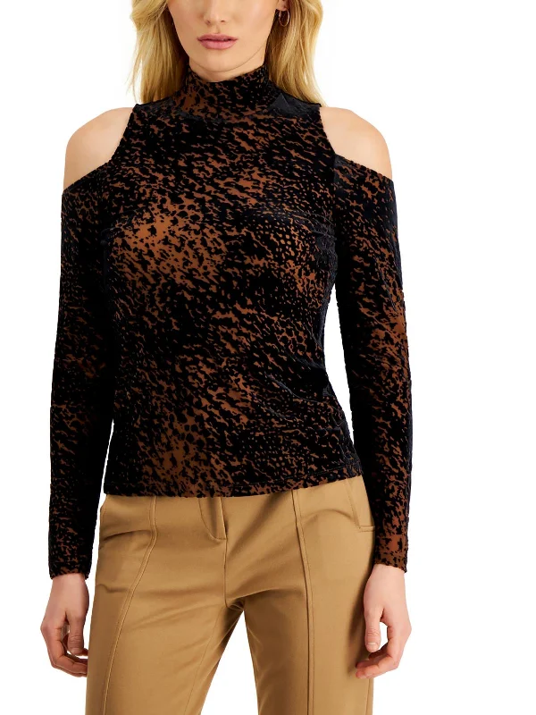 Womens Animal Print Pullover Top