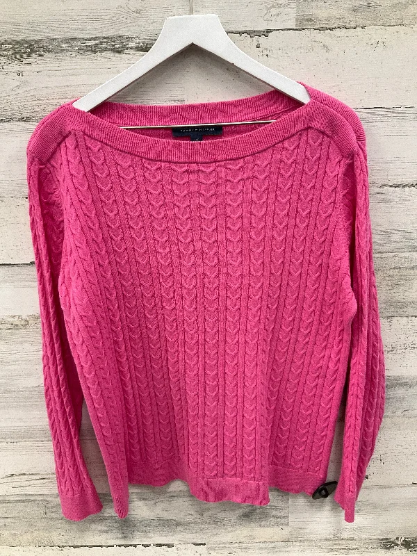 Sweater By Tommy Hilfiger In Pink, Size: L