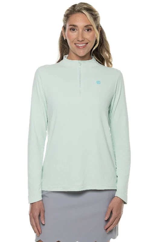 Women's Albatrose Golf Pullover | Misty Aqua Diamond Jacquard