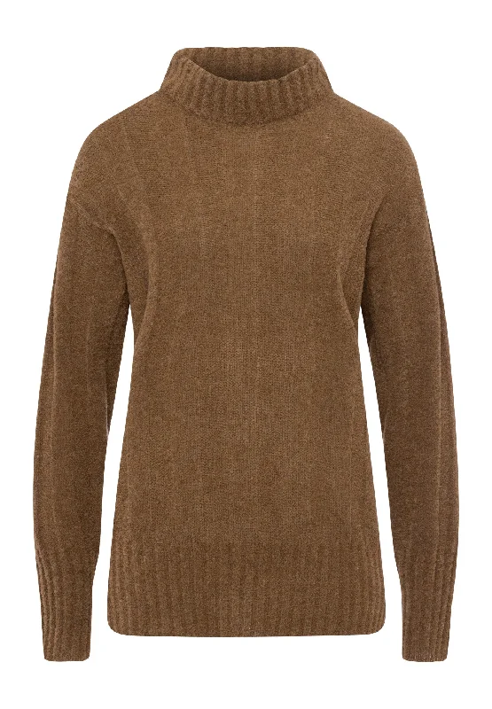 Knits Mockneck Wool Blend Pullover | Cinnamon 78781-1262