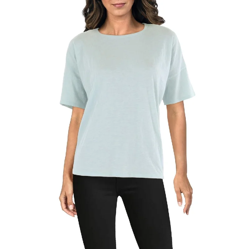 Womens Crew Neck Short Sleeve Pullover Top