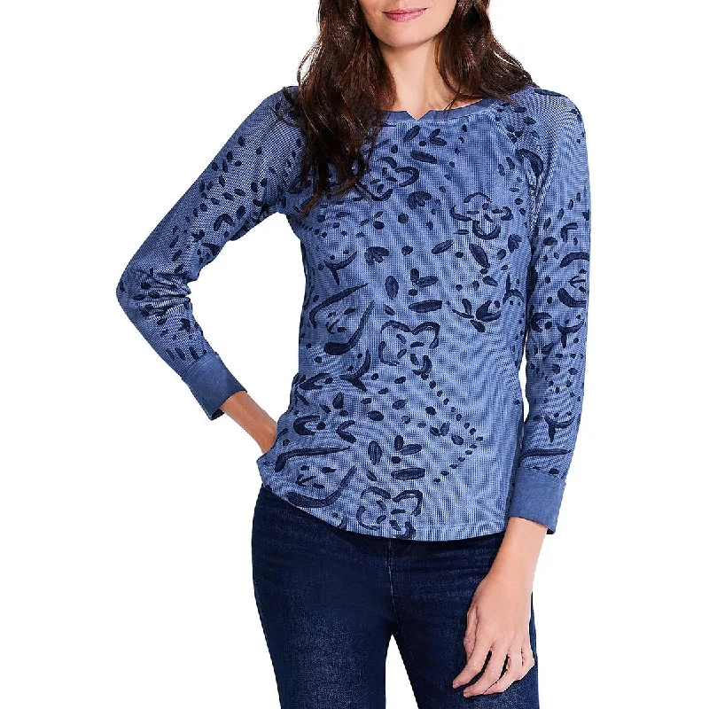 Womens Printed Tee Pullover Top