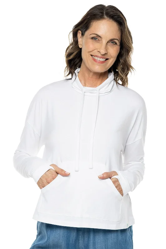 Women's Solana Mock Neck Pullover | White