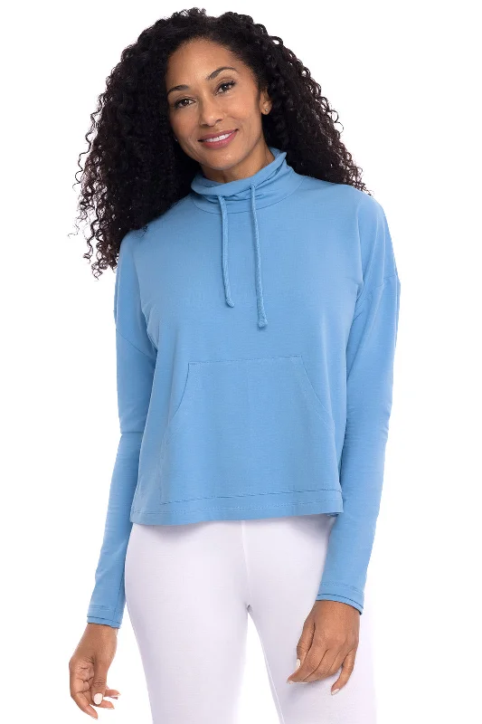 Women's Solana Mock Neck Pullover | Clear Sky Blue