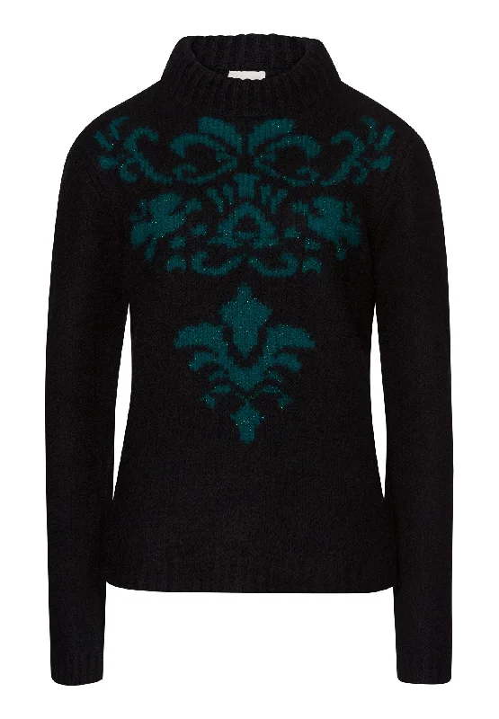 Marlene Wool and Cashmere Knit Pullover | Black 78870-2554