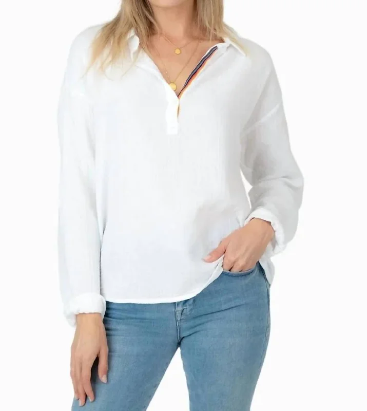 Reese Pullover Top In White