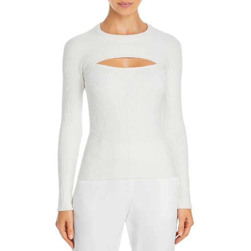 Alice Womens Cutout Cashmere Pullover Top