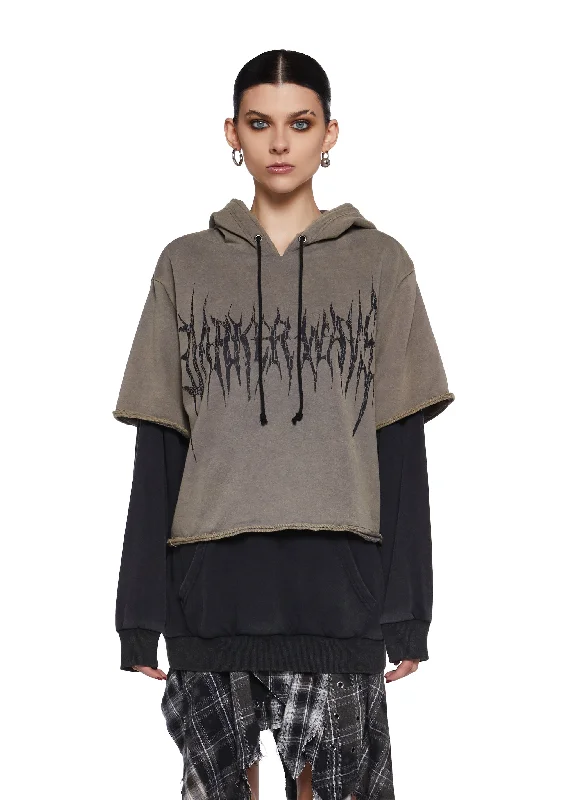 Warp Layered Pullover Hoodie