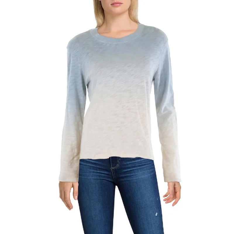 Womens Cotton Ombre Pullover Top