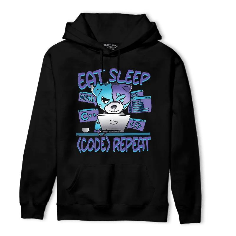 NastyJamz Aqua 6s Hoodie Match Eat Sleep Code BER