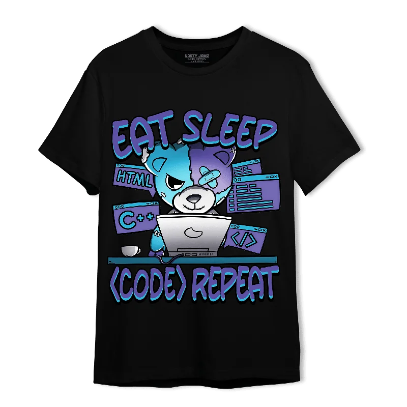 NastyJamz Aqua 6s T-Shirt Match Eat Sleep Code BER