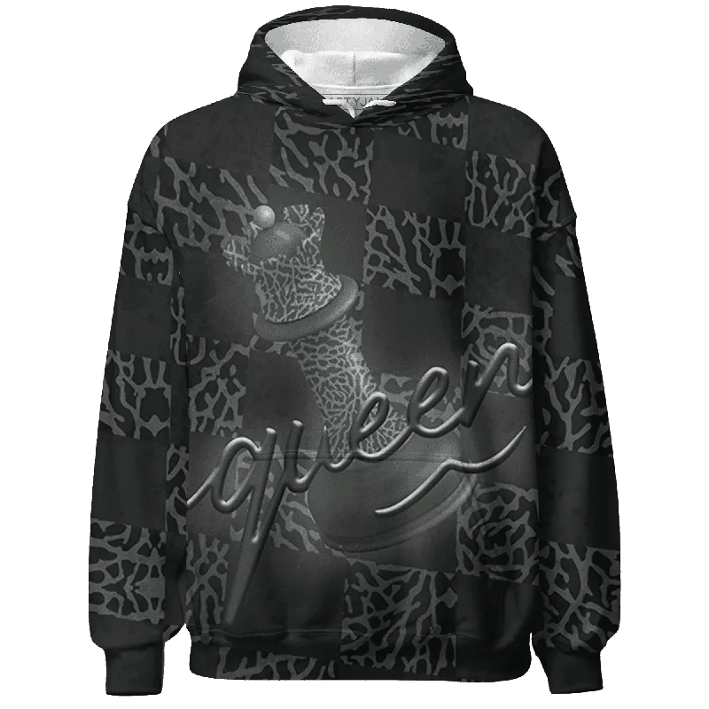 NastyJamz Fear Pack 3s Hoodie Match Black Queen All-Over Print