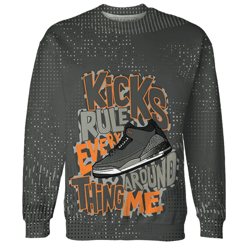 NastyJamz Fear Pack 3s Sweatshirt Match Kicks Rule All-Over Print