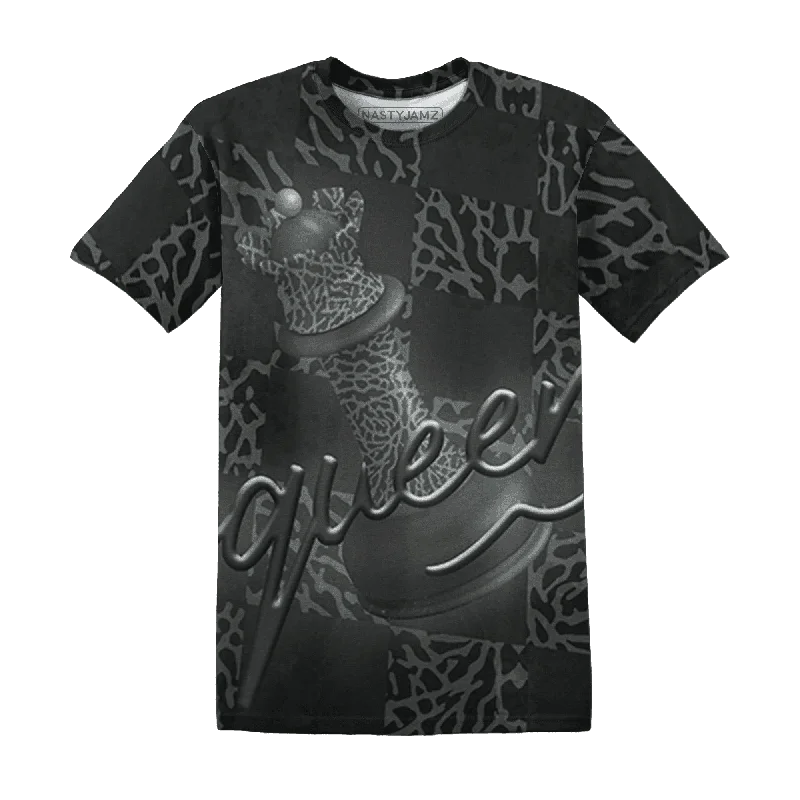 NastyJamz Fear Pack 3s T-Shirt Match Black Queen All-Over Print