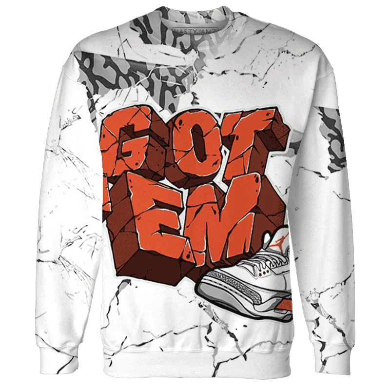 NastyJamz Georgia Peach 3s Sweatshirt Match Got Em All-Over Print