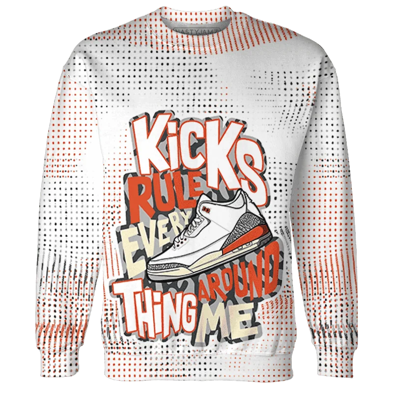 NastyJamz Georgia Peach 3s Sweatshirt Match Kicks Rule All-Over Print