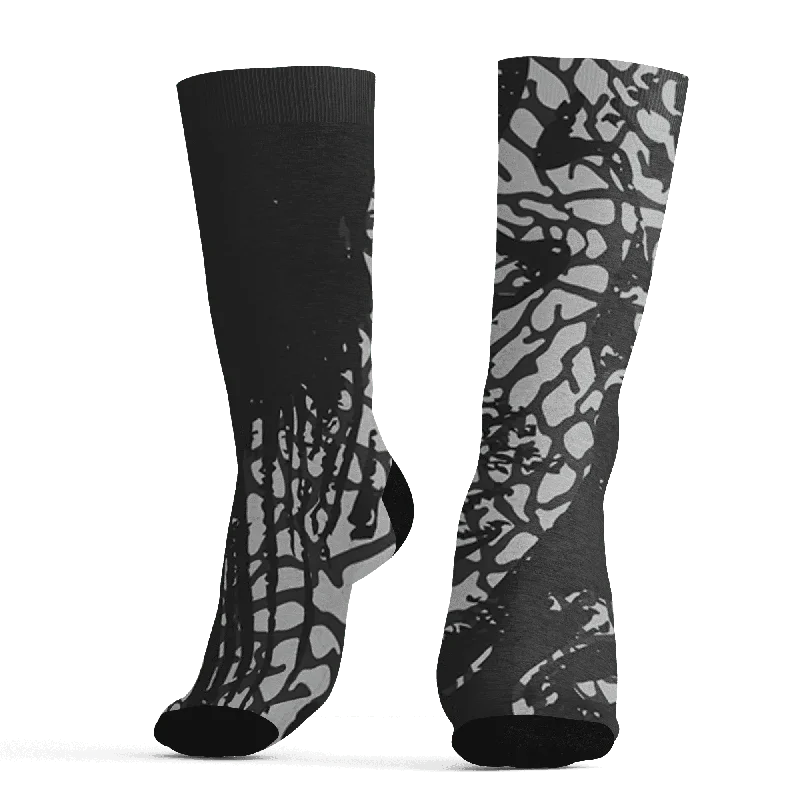 NastyJamz Green Glow 3s Socks Match Hustle All Day All-Over Print