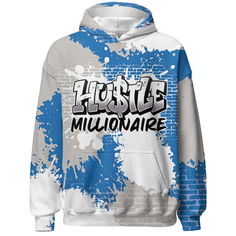 NastyJamz Industrial Blue 4s Hoodie Match Hustle Millionaire All-Over Print