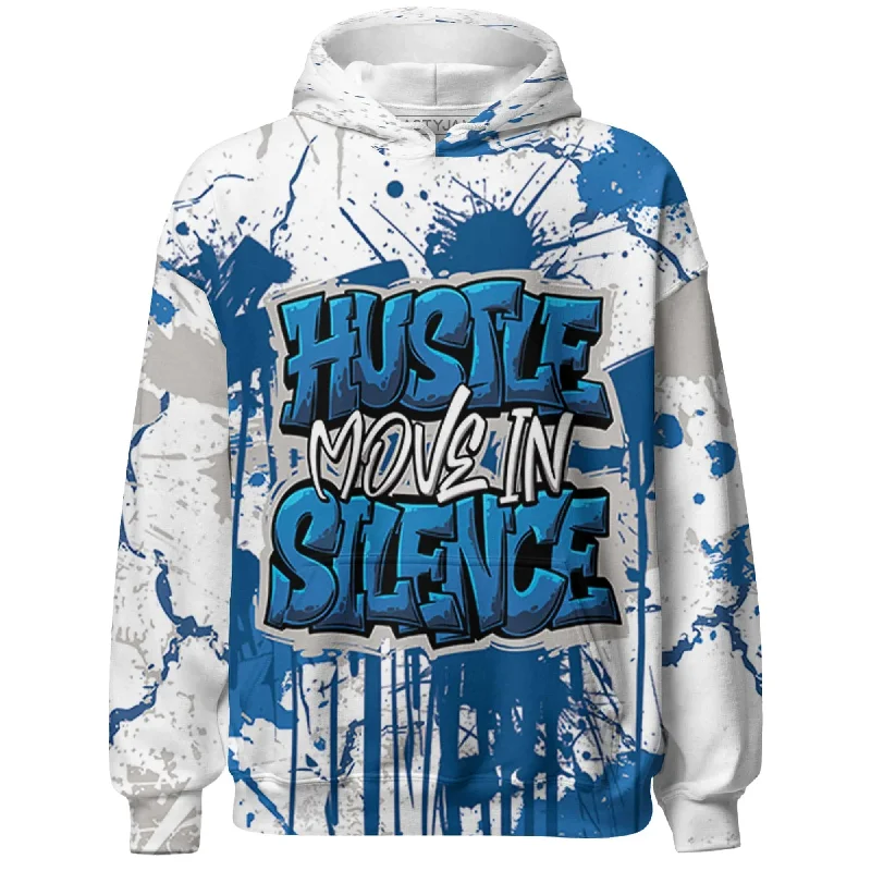 NastyJamz Industrial Blue 4s Hoodie Match Hustle Move In Silence All-Over Print