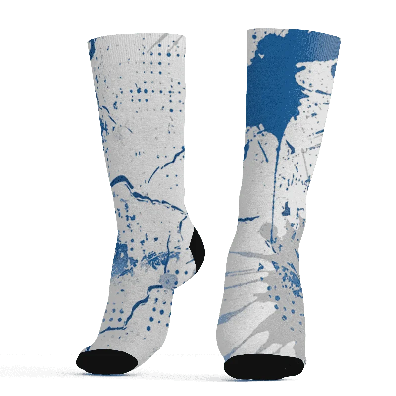 NastyJamz Industrial Blue 4s Socks Match MO sneaker All-Over Print