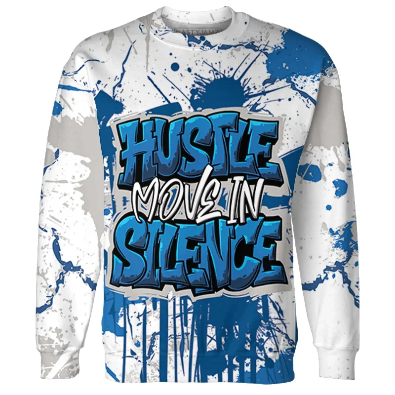 NastyJamz Industrial Blue 4s Sweatshirt Match Hustle Move In Silence All-Over Print