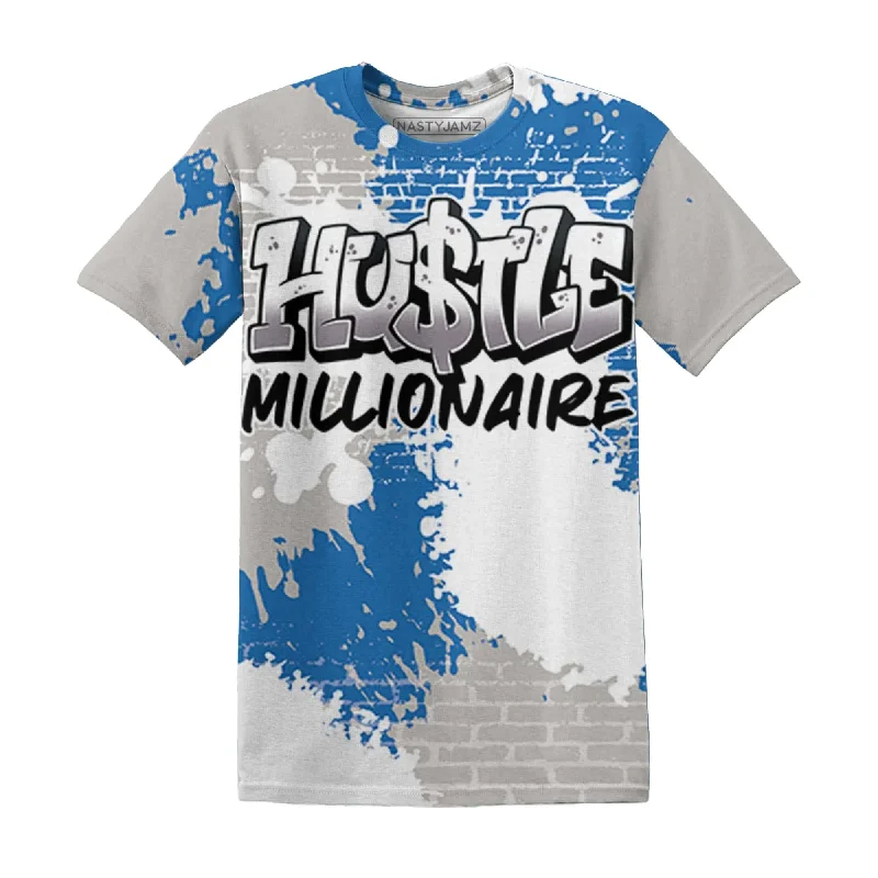 NastyJamz Industrial Blue 4s T-Shirt Match Hustle Millionaire All-Over Print