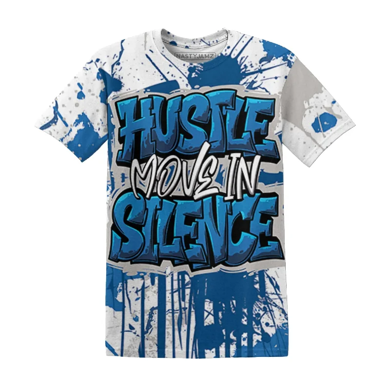 NastyJamz Industrial Blue 4s T-Shirt Match Hustle Move In Silence All-Over Print