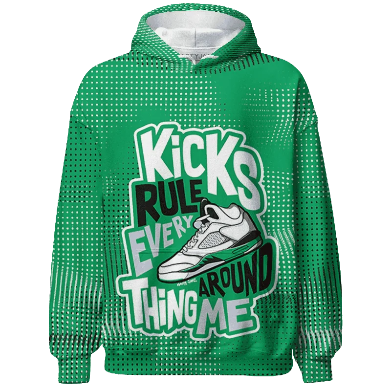 NastyJamz Lucky Green 5s Hoodie Match Kicks Rule All-Over Print