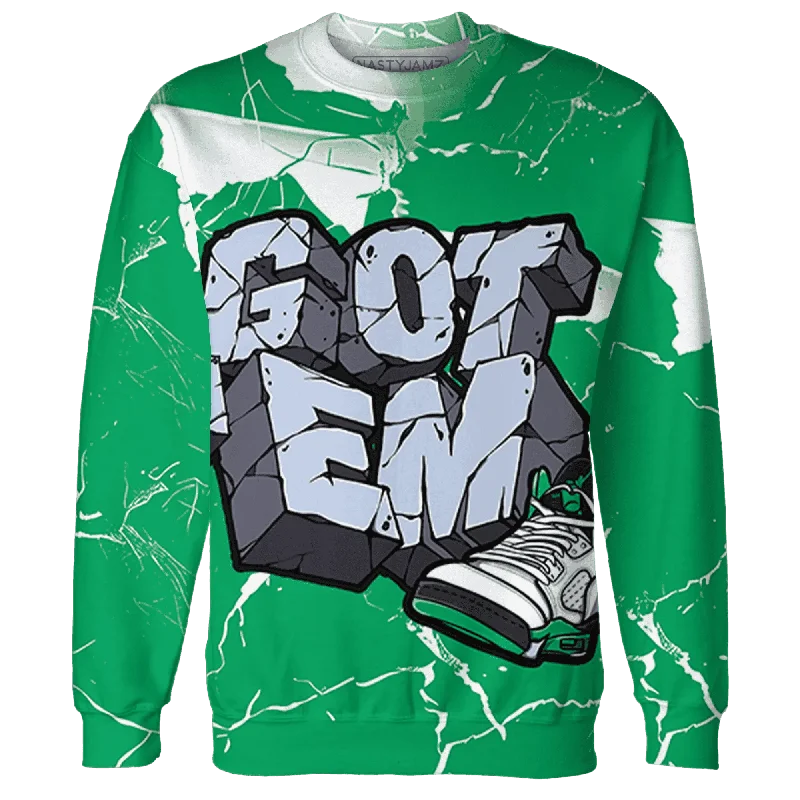 NastyJamz Lucky Green 5s Sweatshirt Match Got Em All-Over Print