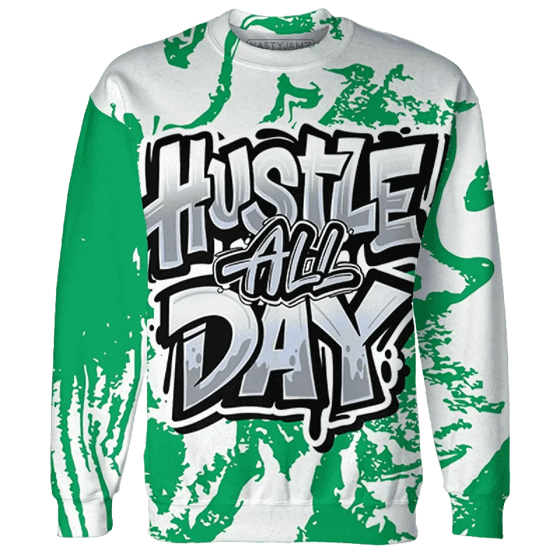 NastyJamz Lucky Green 5s Sweatshirt Match Hustle All Day All-Over Print