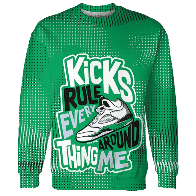 NastyJamz Lucky Green 5s Sweatshirt Match Kicks Rule All-Over Print