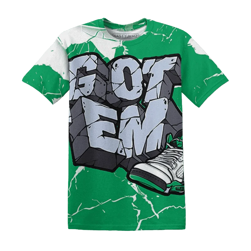 NastyJamz Lucky Green 5s T-Shirt Match Got Em All-Over Print