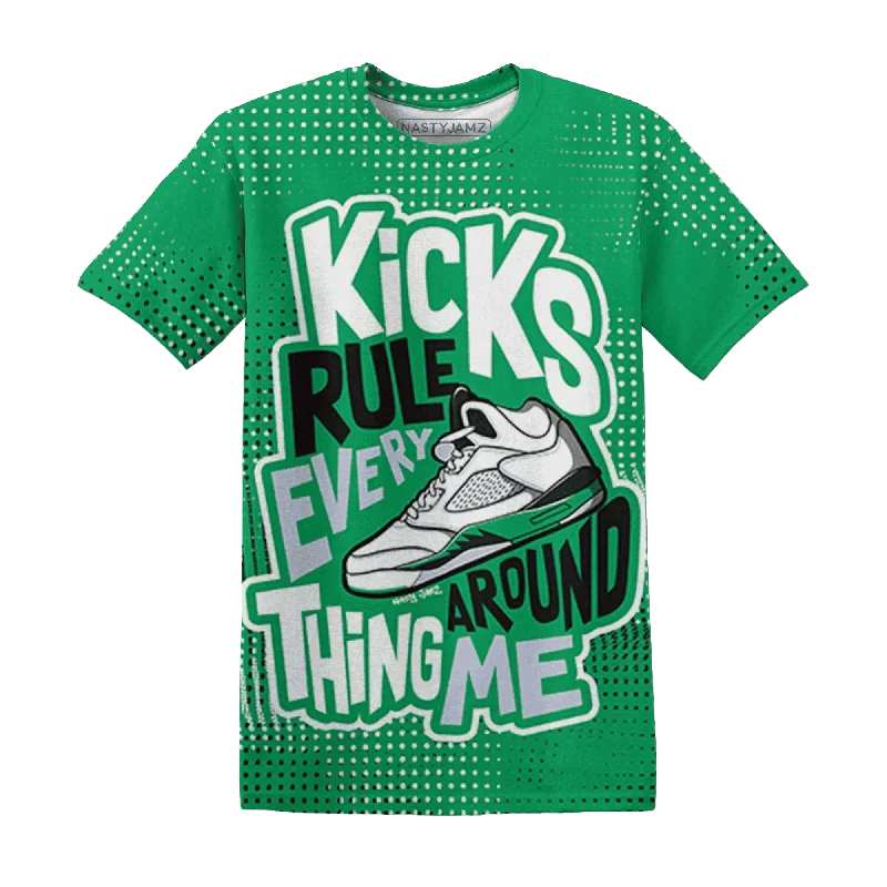 NastyJamz Lucky Green 5s T-Shirt Match Kicks Rule All-Over Print