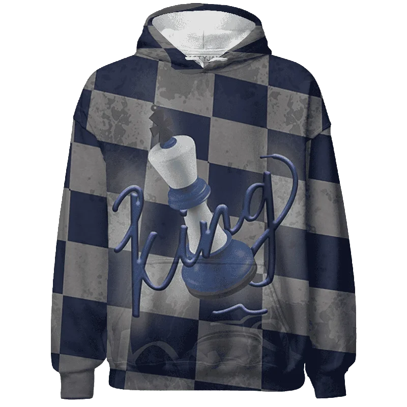 NastyJamz Midnight Navy 5s Hoodie Match Black King All-Over Print