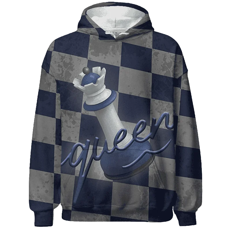 NastyJamz Midnight Navy 5s Hoodie Match Black Queen All-Over Print