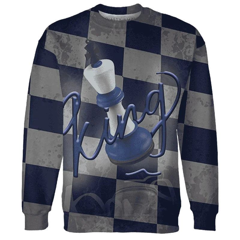 NastyJamz Midnight Navy 5s Sweatshirt Match Black King All-Over Print