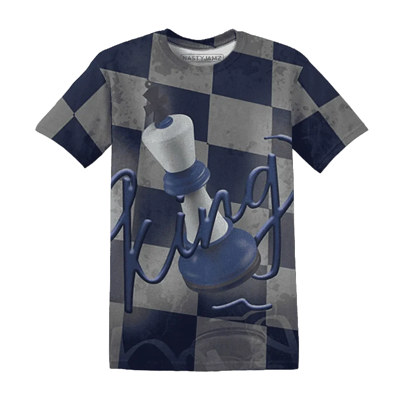 NastyJamz Midnight Navy 5s T-Shirt Match Black King All-Over Print