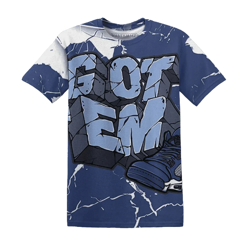 NastyJamz Midnight Navy 5s T-Shirt Match Got Em All-Over Print