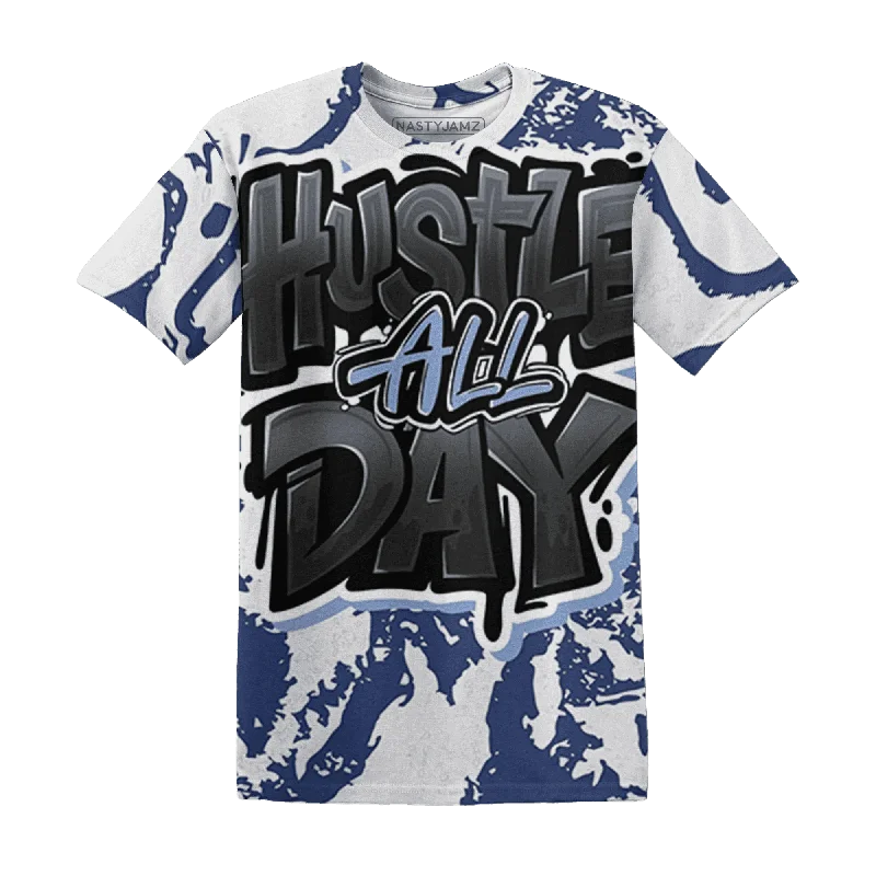 NastyJamz Midnight Navy 5s T-Shirt Match Hustle All Day All-Over Print