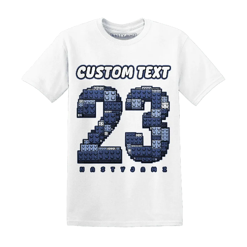 NastyJamz Midnight Navy 5s T-Shirt Match Number 23 Custom Text