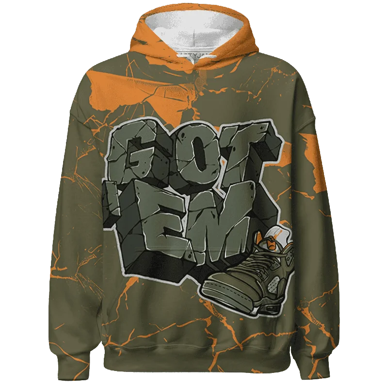 NastyJamz Olive 5s Hoodie Match Got Em All-Over Print