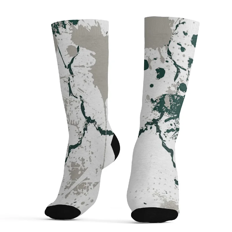 NastyJamz Oxidized Green 4s Socks Match Hustle Move In Silence All-Over Print