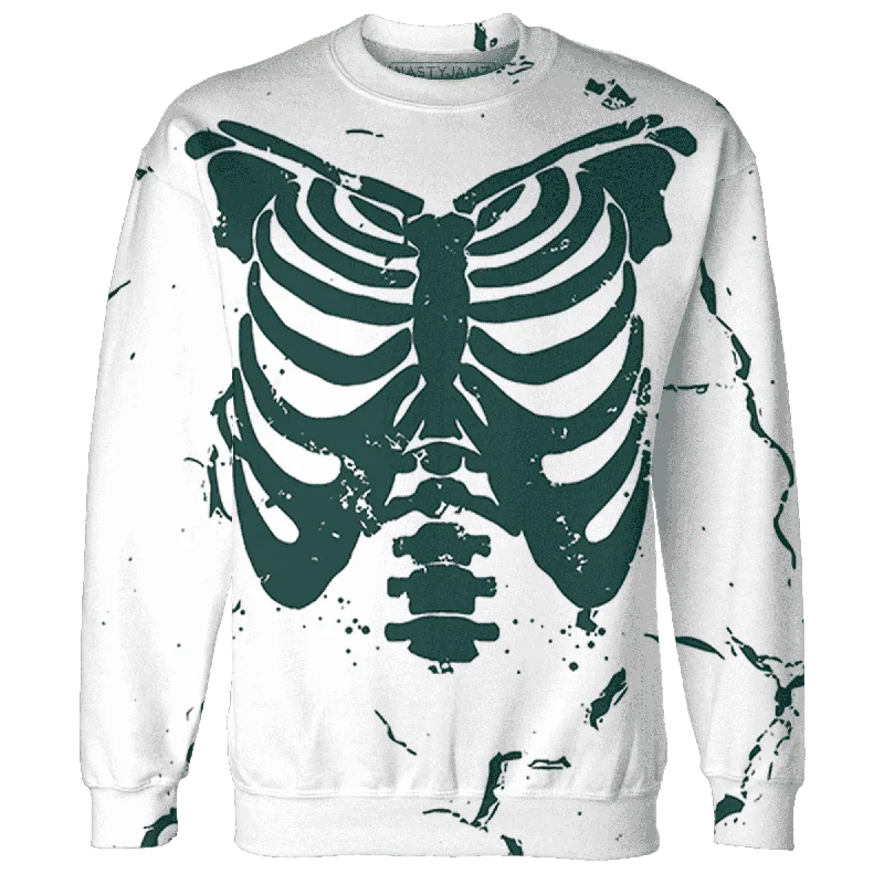 NastyJamz Oxidized Green 4s Sweatshirt Match Skeleton Y2k All-Over Print