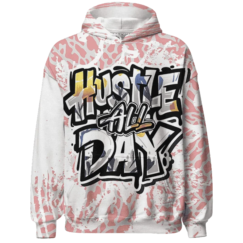 NastyJamz Red Stardust 3s Hoodie Match Hustle All Day All-Over Print