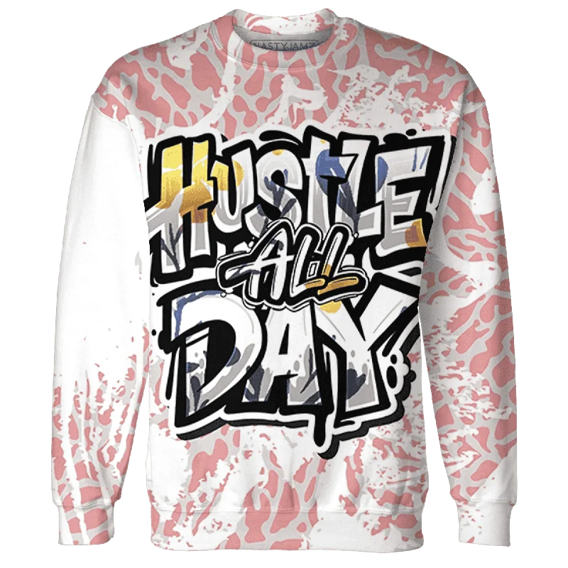 NastyJamz Red Stardust 3s Sweatshirt Match Hustle All Day All-Over Print